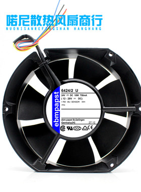 6424TDR 6424M U T R N 6424/2U 德国ebmpapst 24V机柜散热风扇