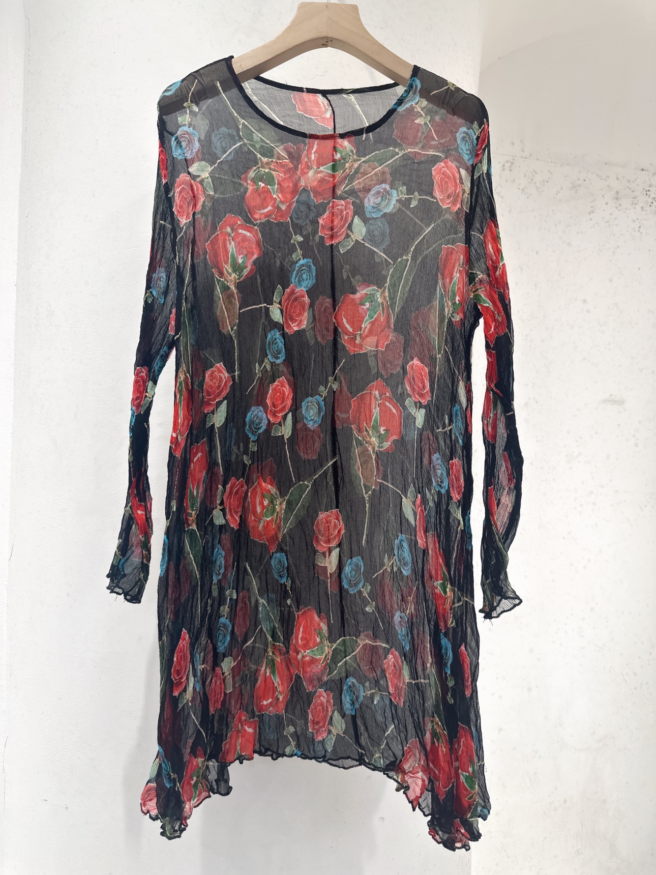 璞变2026春夏新款真丝印花上衣100%桑蚕丝套头衫大码女装宽松衬衫