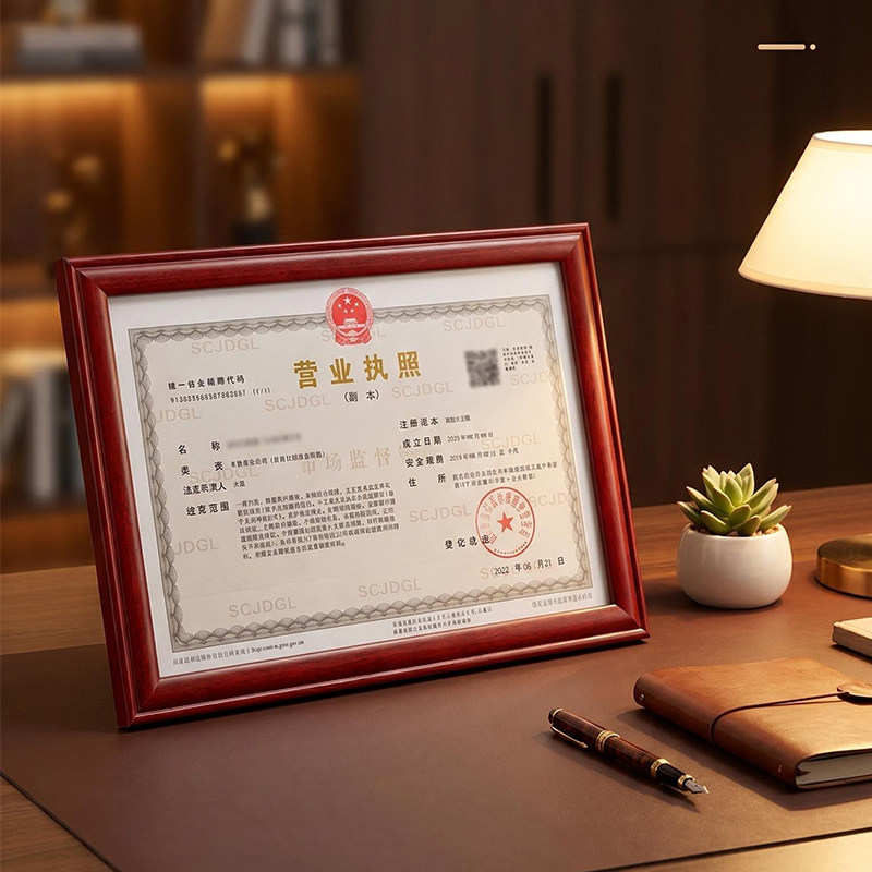 营业执照正副本框许可证相框A3
