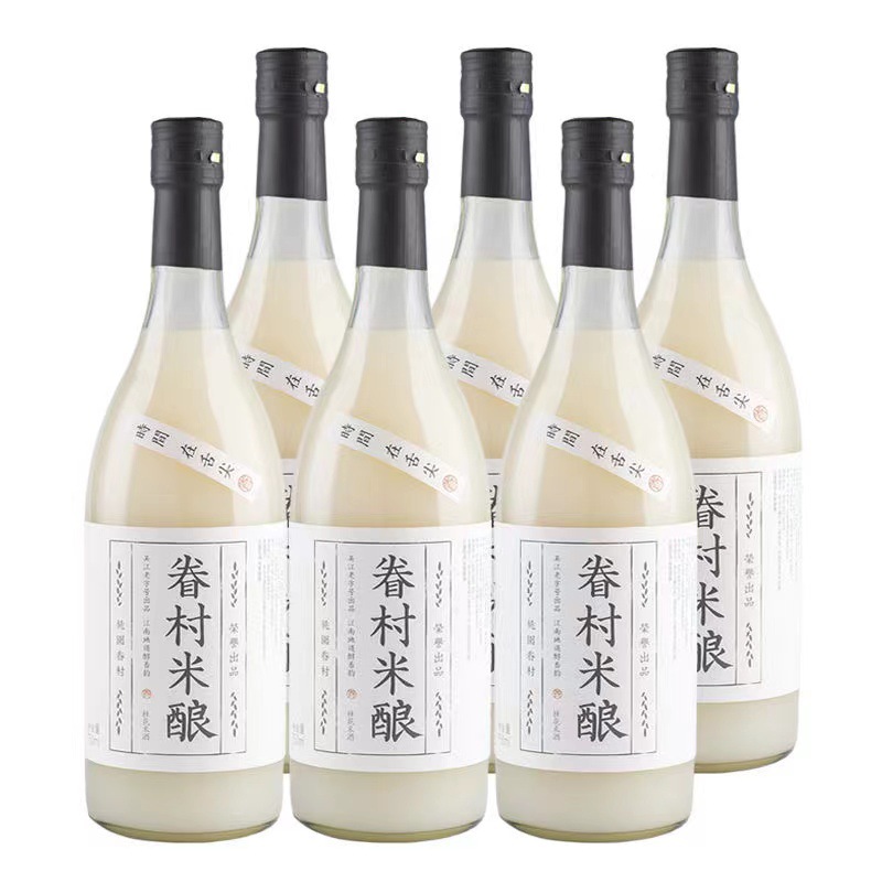 眷村米酿桂花味米酒荔枝味750ml装眷村桂花米酒糯米酒