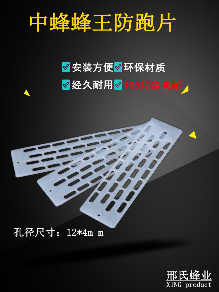 蜂具隔王片中蜂防跑片塑料防逃栅防止蜂王飞逃全新料100片装包邮