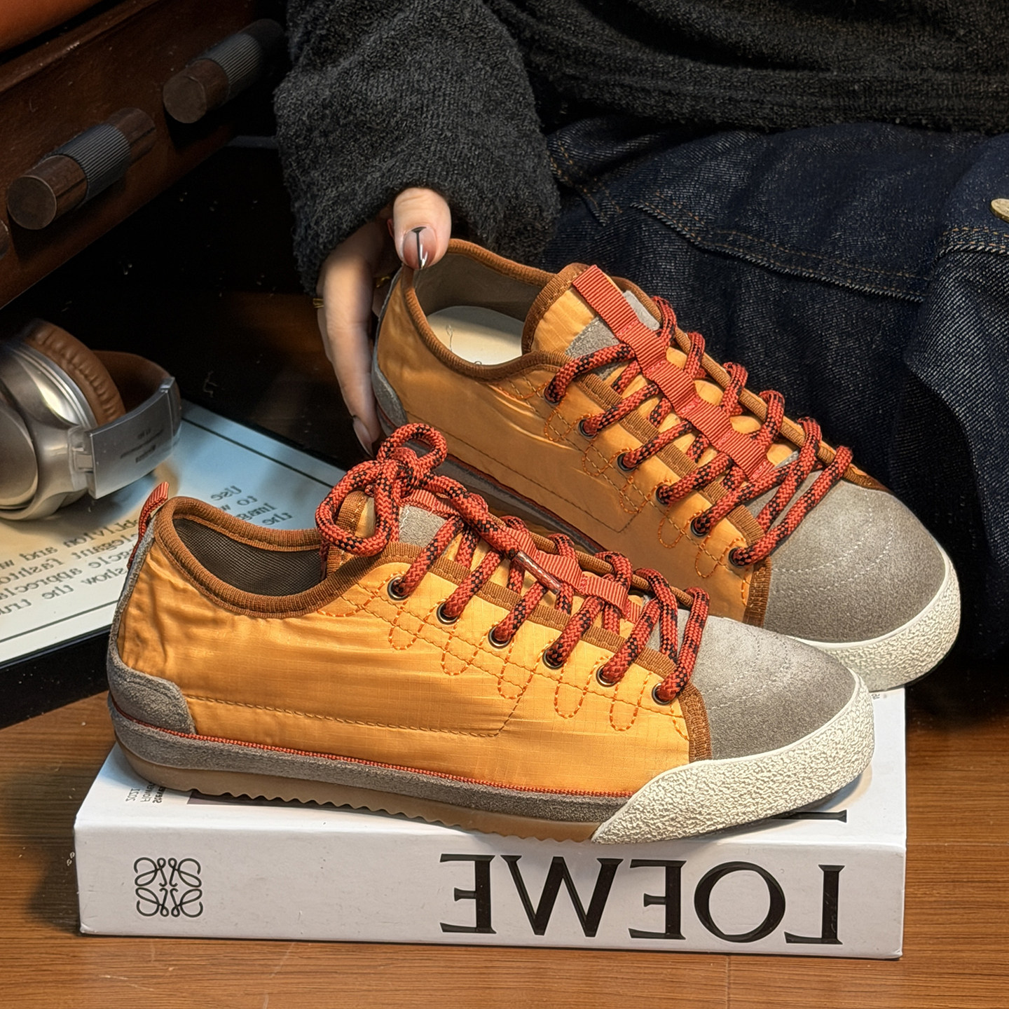 复古磨砂真皮系带平底德训鞋女2026新款百搭时尚阿甘鞋休闲运动鞋