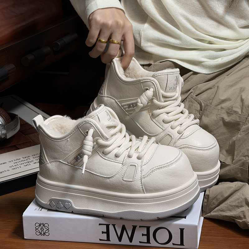 欧货真皮大头丑萌厚底雪地靴女