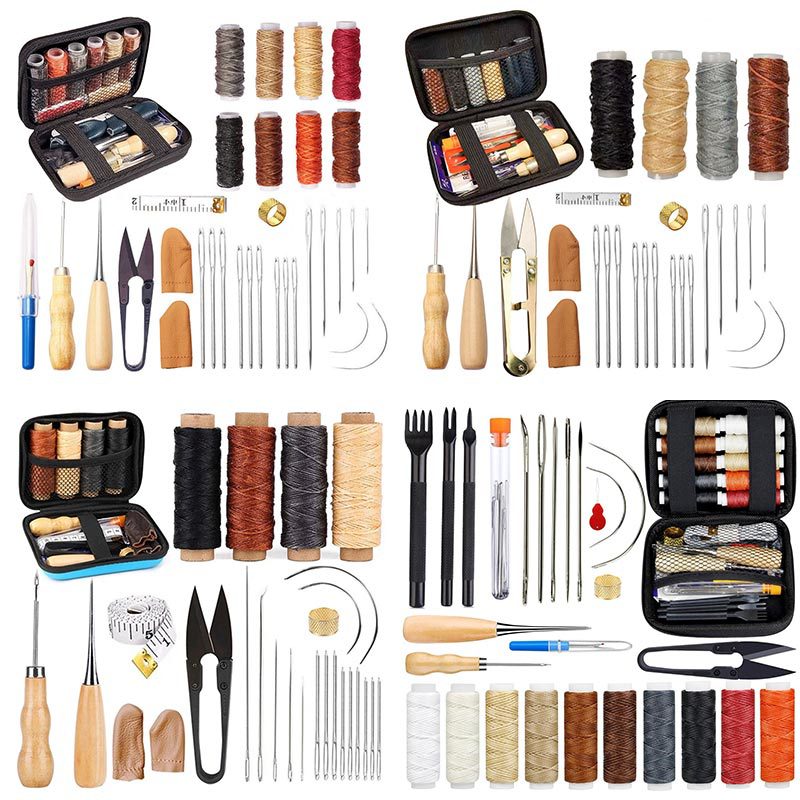 皮具制作手缝套装12米蜡线手工DIY皮革工具针线材料包家用组合