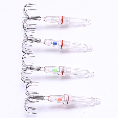 电子led发光小鱿鱼钩八爪钩七彩诱鱼灯八爪鱼夜光海钓伞勾吹筒钩