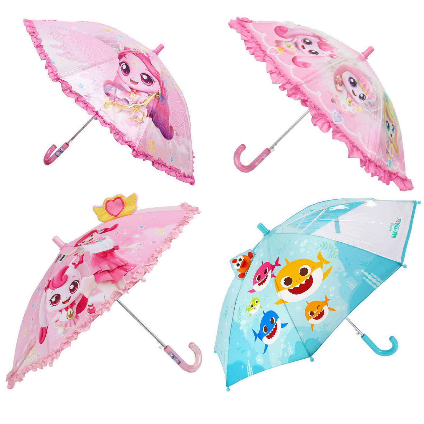 用品 卡通萌柯&鲨鱼宝宝&pororo 雨伞 图案任选