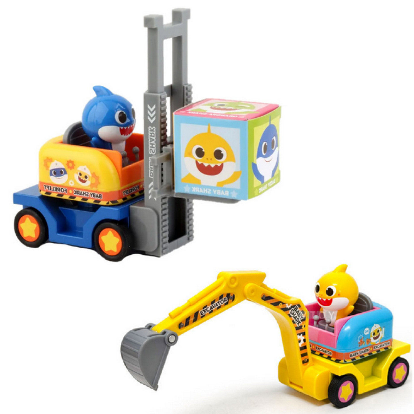 玩具 pinkfong鲨鱼宝宝迷你叉车&挖掘机 任选