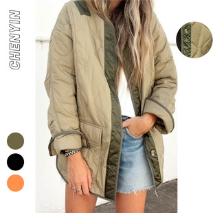 Fashion coat Loose quilted jacket 时尚秋冬外套宽松绗棉夹克女