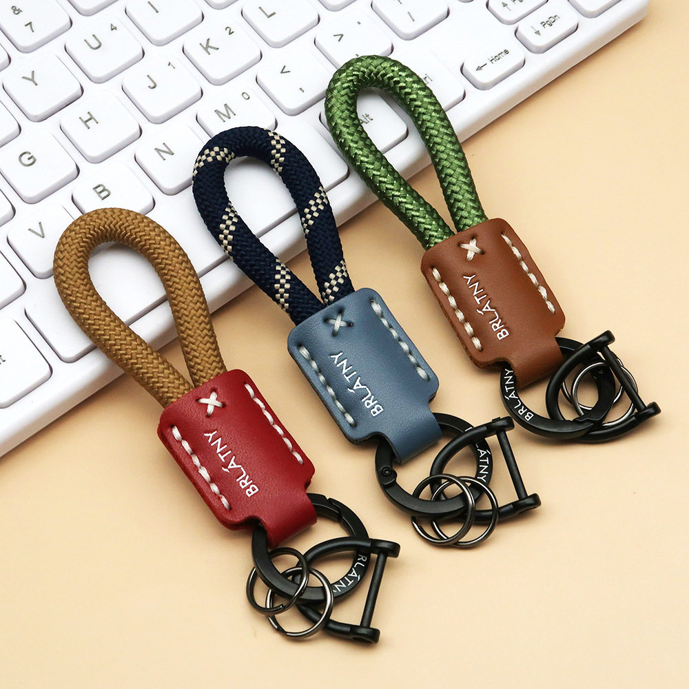 手工真皮编织绳汽车钥匙扣挂件定制logo钥匙圈高档钥匙链包包,汽车用品/电子/清洗/改装,车用钥匙扣,淘宝优惠券,粉丝福利购,淘宝优惠卷