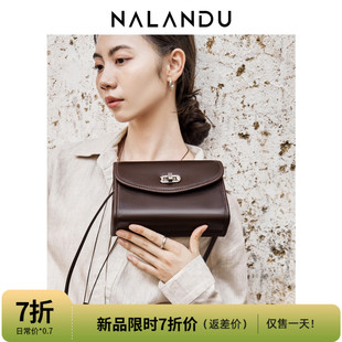 2025新款 NALANDU纳兰杜包包女式 斜挎包女高级小方包单肩真皮女包