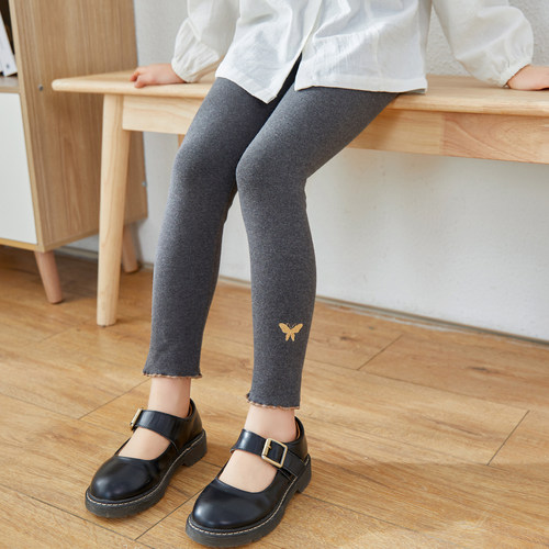 女童洋气薄款高腰打底裤秋裤