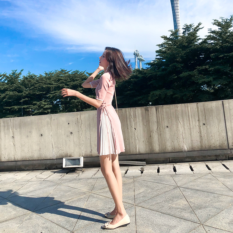 ÔçÇï×°Å®2018ÐÂ¿îÆøÖÊСÏã·çÐÄ»úȹ×ÓÉè¼Æ¸Ð¸ÛζÕëÖ¯Á¬ÒÂȹÏÄÏÔÊÝ