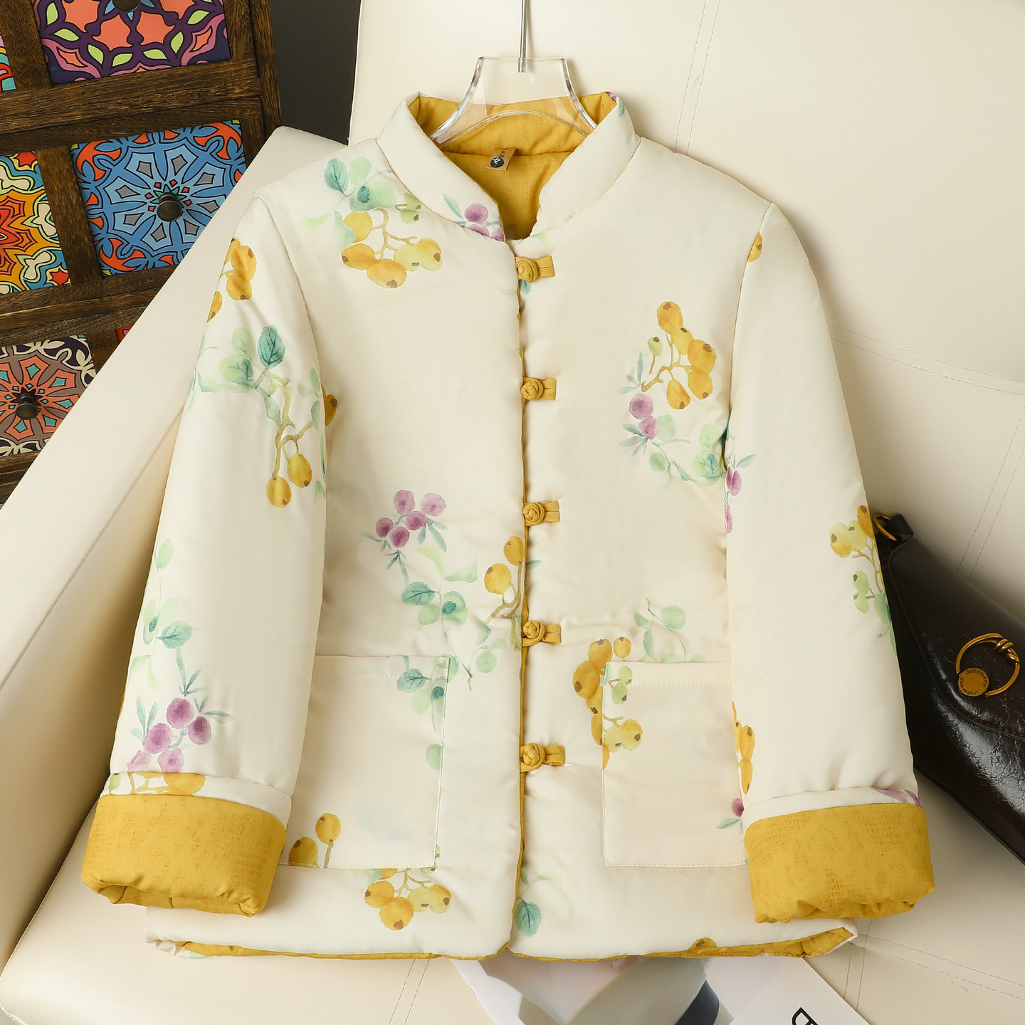 新中式国风盘扣双面穿棉服