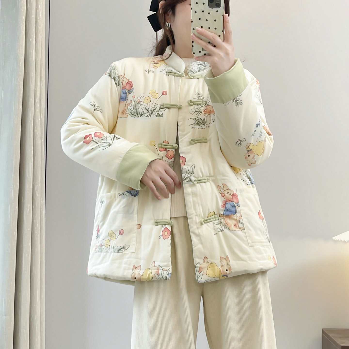 新中式国风加厚手工棉花棉服外套