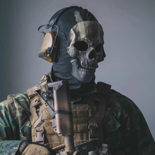 使命召唤COD骷髅面具万圣节游戏cos头套幽灵面罩密室成人装扮道具