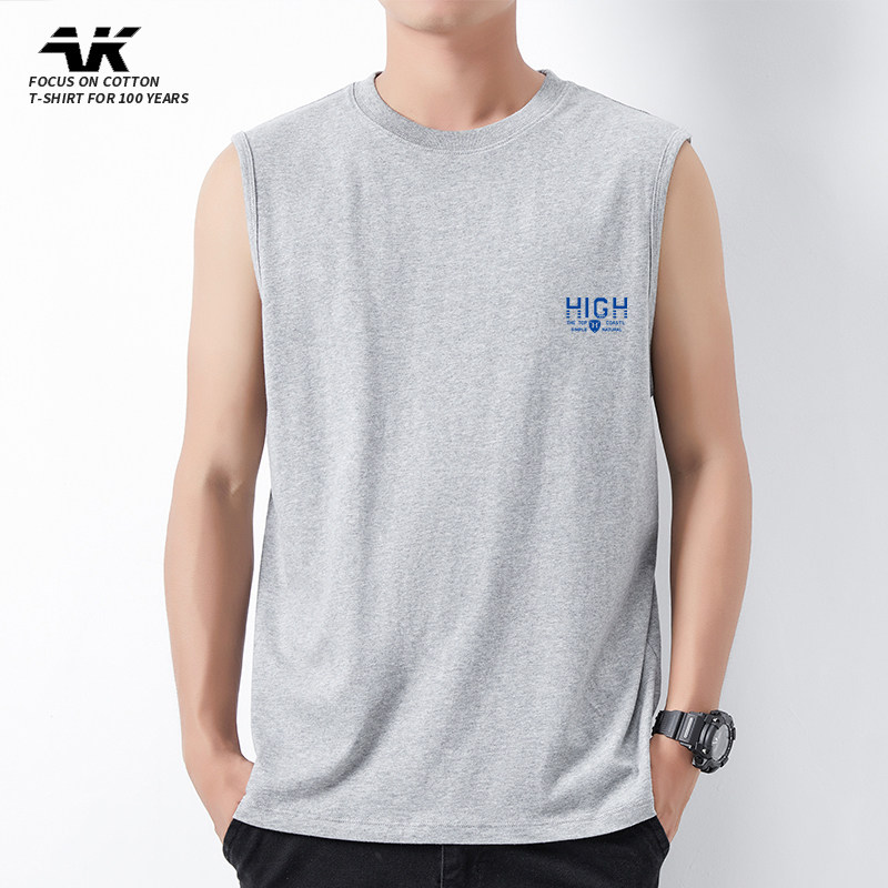 无袖运动背心宽松夏季图片