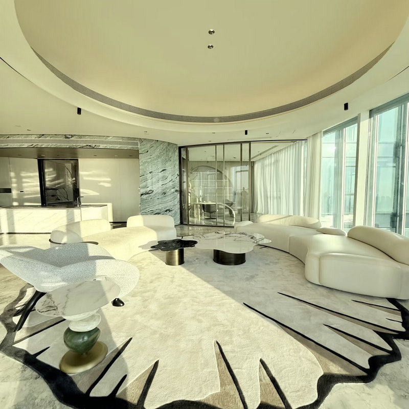 简约不规则2025新款家用大平层客厅地毯高级感别墅卧室沙发茶几毯