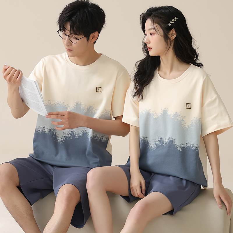 卡之恋情侣纯棉睡衣夏季