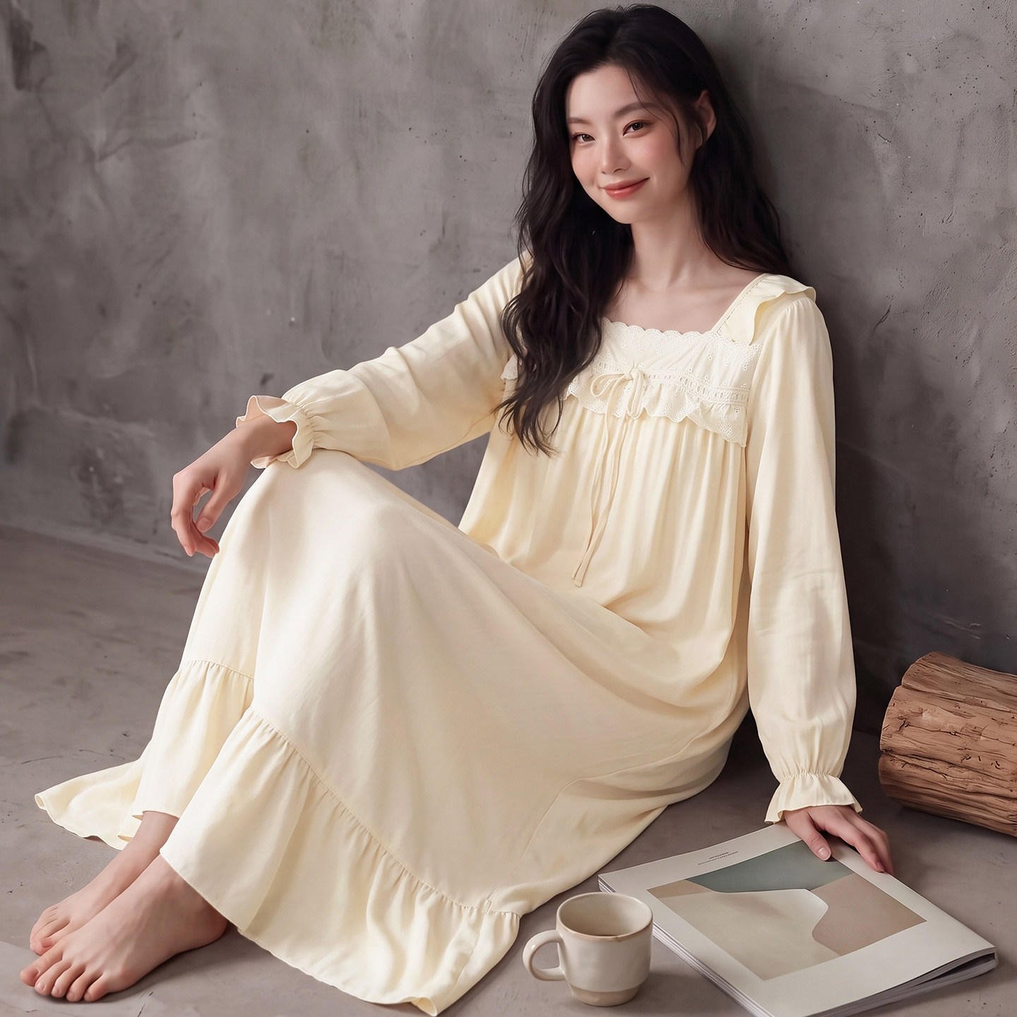 卡之恋纯棉女睡裙新款