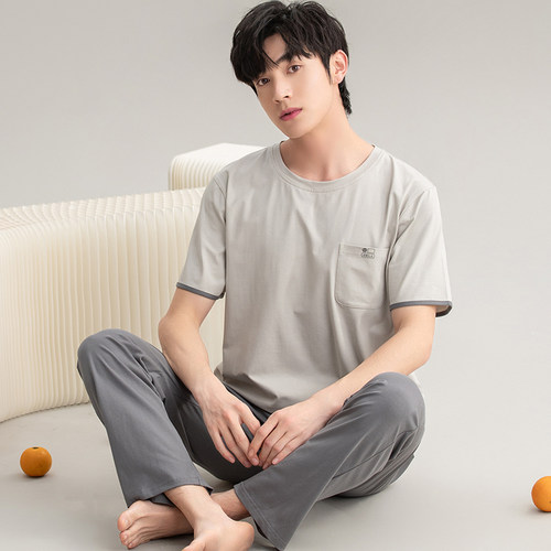 卡之恋男纯棉睡衣夏季