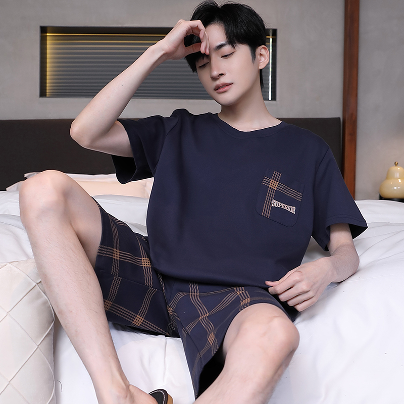 卡之恋睡衣男夏季纯棉薄款短袖2026新款短裤格子复古加大码家居服,女士内衣/男士内衣/家居服,睡衣/家居服套装,淘宝优惠券,粉丝福利购,淘宝优惠卷
