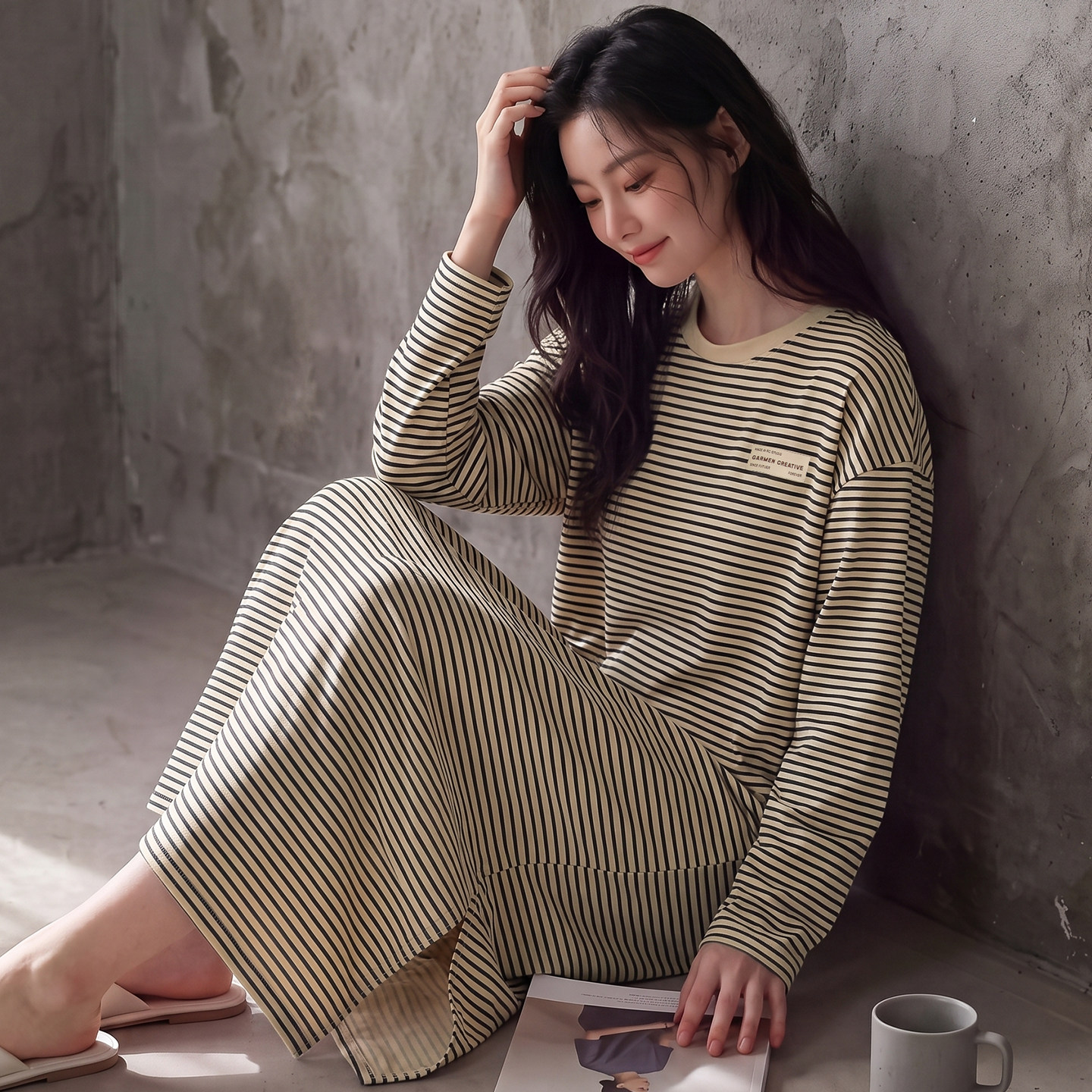 卡之恋纯棉女睡裙新款
