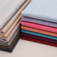Màu trơn vải lanh cao cấp vải sofa màu rắn sân vườn đệm khăn trải bàn mềm túi cứng túi vải cũ vải thô - Vải vải tự làm chất cotton tàu