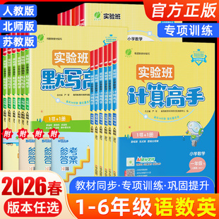 2026春新版实验班计算高手一二三四五六年级下上册语文默写高手数学应用题解题高手英语人教译林苏教北师版同步竖式专项训练习册题
