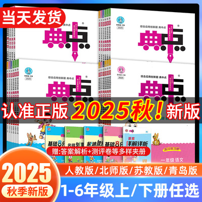 2025秋新版典中点语数英任选
