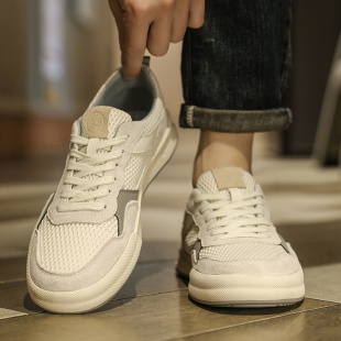 男鞋夏春透气2026新款百搭男士休闲网面鞋子男款春款板鞋男0318k