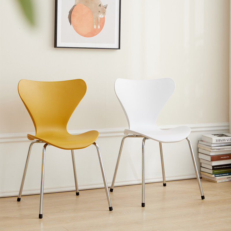 蚂蚁椅北欧简约家用塑料靠背餐椅轻奢复古网红奶茶店洽谈休闲椅子