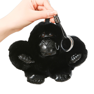 真獭兔毛黑猩猩挂件公仔汽钥匙扣