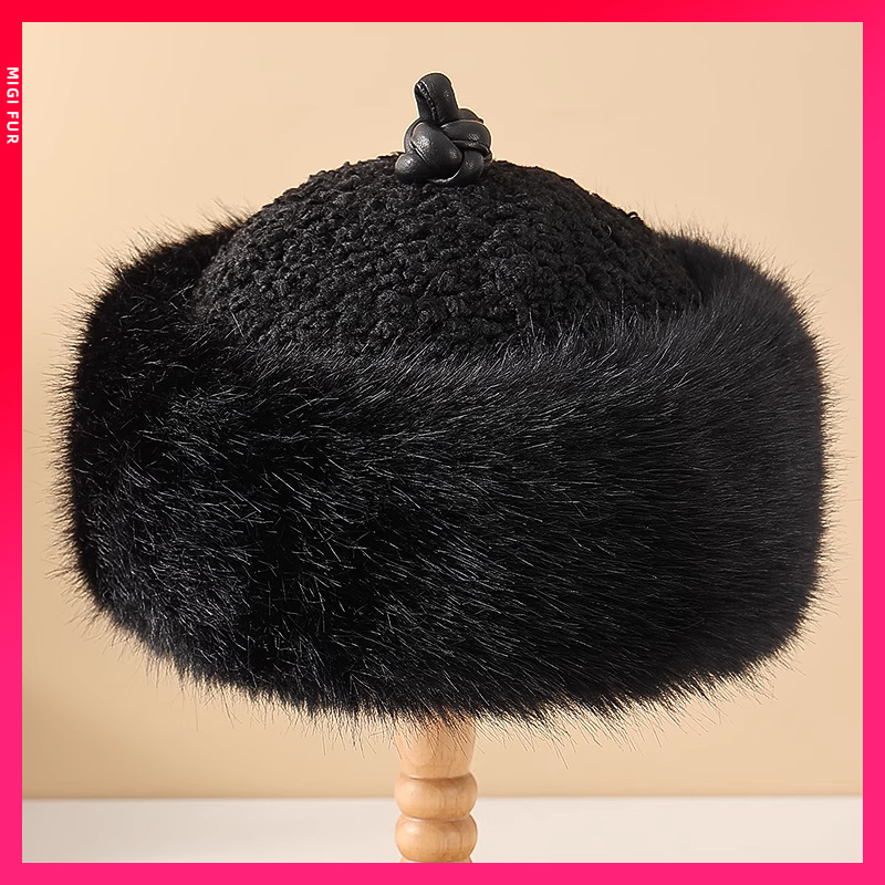 皇帝帽加厚地主帽乾隆帽子男贝勒爷仿狐狸毛帽子满族王爷帽蒙古帽