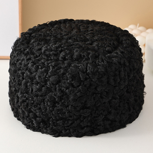 卡拉库斯瓦卡拉羊羔羊皮帽子男冬季保暖时尚款平顶帽皮草帽新疆帽