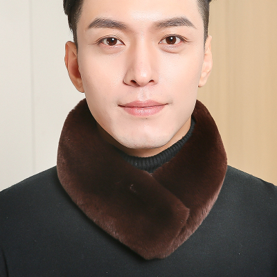 獭兔毛围脖保暖护颈围脖脖套