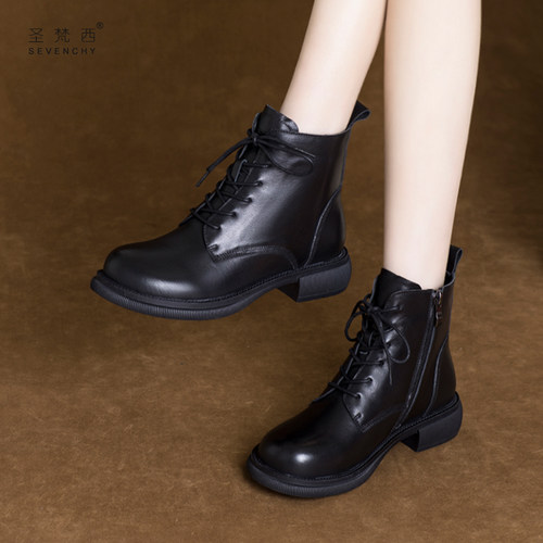 头层牛皮马丁靴英伦气质百搭