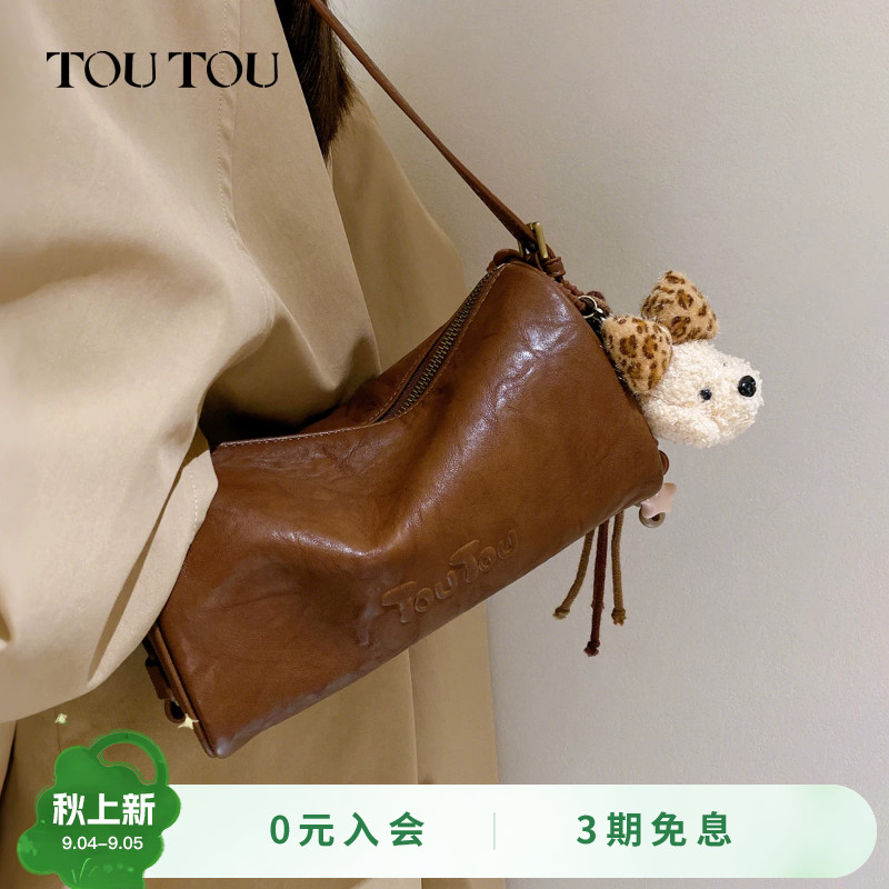 TOUTOU小狗圆筒包手提单肩斜挎包图片