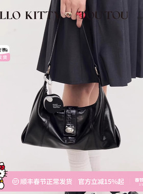 TOUTOUhellokitty凯蒂猫苹果hobo腋下托特包简约通勤大容量斜挎包