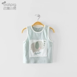 Детская хлопковая майка, тонкая летняя одежда, футболка без рукавов, в западном стиле