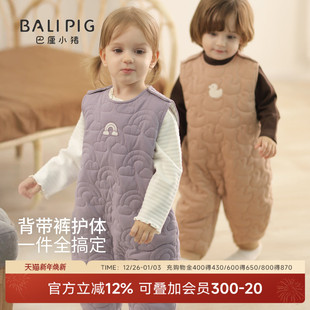 宝宝背带裤 幼儿衣服婴儿连体衣 秋冬夹棉加厚保暖背心棉服哈衣冬季
