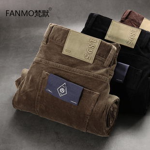 厚款 直筒休闲裤 粗纹灯芯绒男裤 男士 抗皱免烫保暖直插五袋款 秋冬季