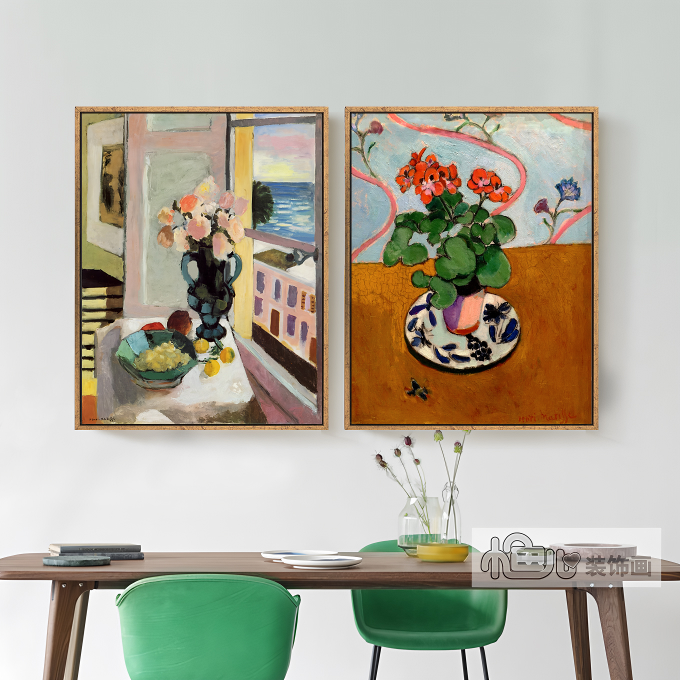 无框画马蒂斯小众客厅背景墙