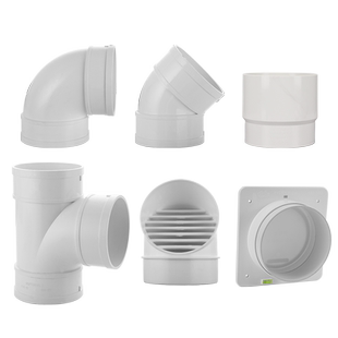 油烟机排气管180管子变径转接头160pvc排水落水管塑料管排烟管道