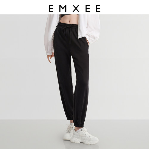 EMXEE/嫚熙孕妇束脚灯笼裤夏季