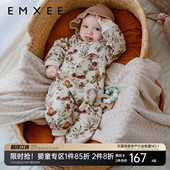 嫚熙婴儿连体衣暖芯恒温夹棉宝宝衣服冬保暖加厚外出棉服爬服哈衣