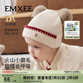 嫚熙婴儿帽子火山小磨毛男女童婴幼儿胎帽宝宝小月龄春季 外出帽