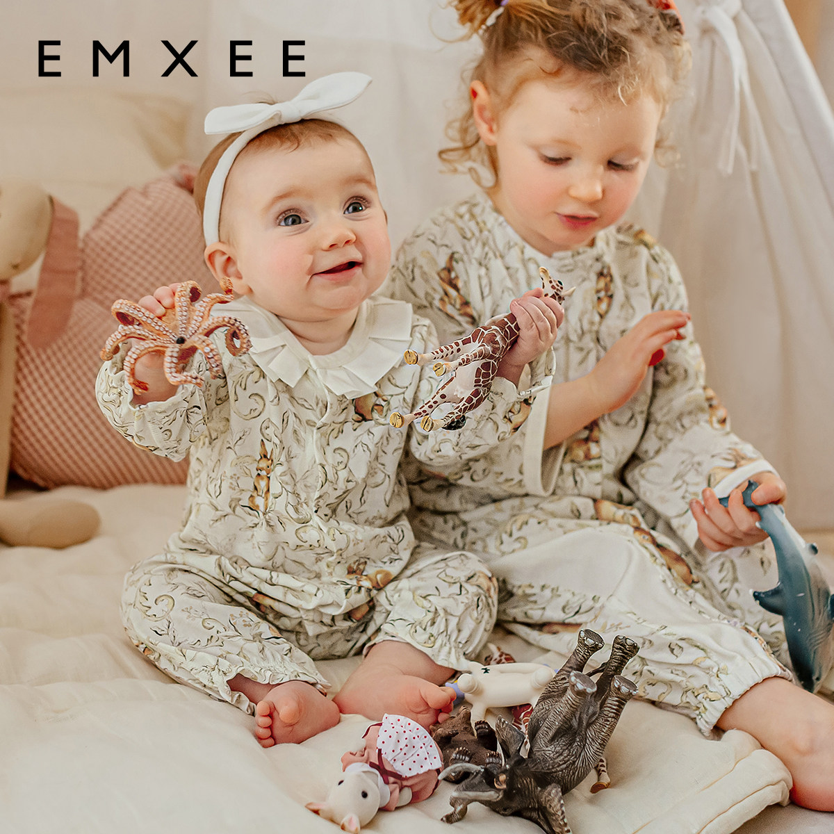 嫚熙婴儿连体衣夏季纯棉薄款透气新初生儿夏天连身衣宝宝衣服四季