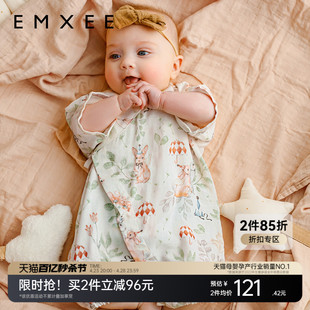 夏季 纱罗短袖 装 嫚熙婴儿薄款 连体衣和尚服新生儿男女宝宝衣服新款