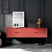 意式 极简斗柜餐边柜烤漆轻奢玄关实木客厅储物柜卧室电视柜餐具柜