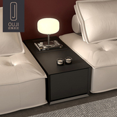 烤漆沙发扶手柜意式 简约夹缝中间茶几储物柜简约客厅方形边几